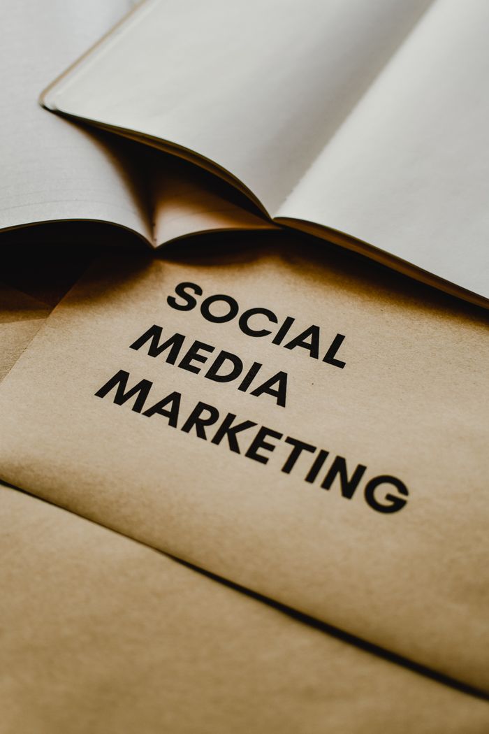about-img Close-up of brown envelopes with 'Social Media Marketing' text, ideal for startup themes.